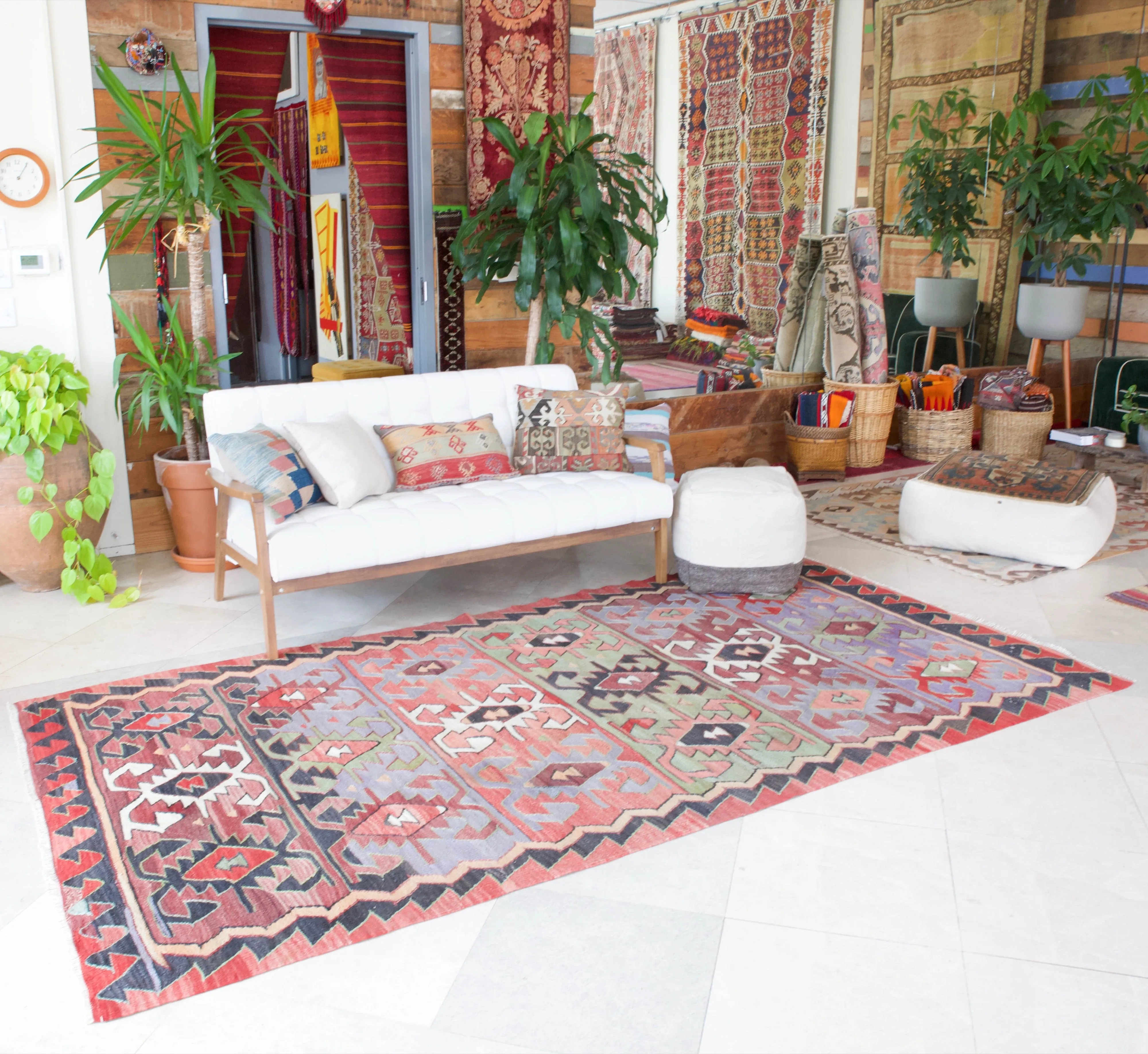 Vintage Turkish Anatolian Kilim Rug