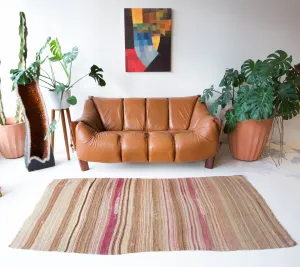 Vintage Western Anatolian Kilim Rug 4'x7'