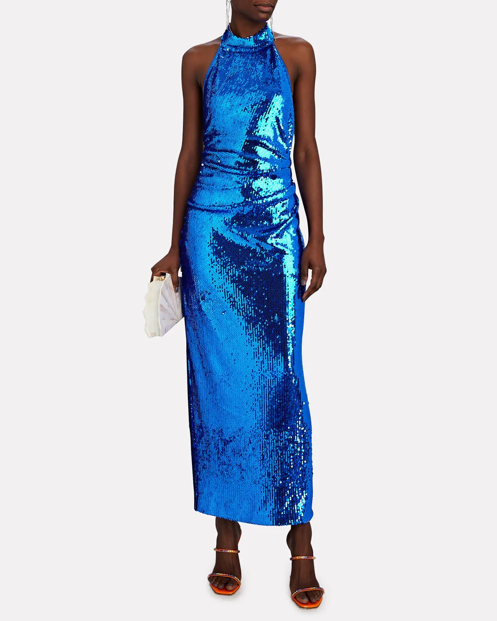 Virt Open-Back Sequined Maxi Dress