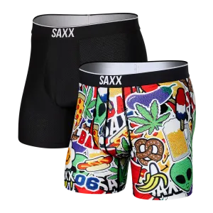 Volt 2 Pack Boxer Brief - Party At Settlemeirs/Black