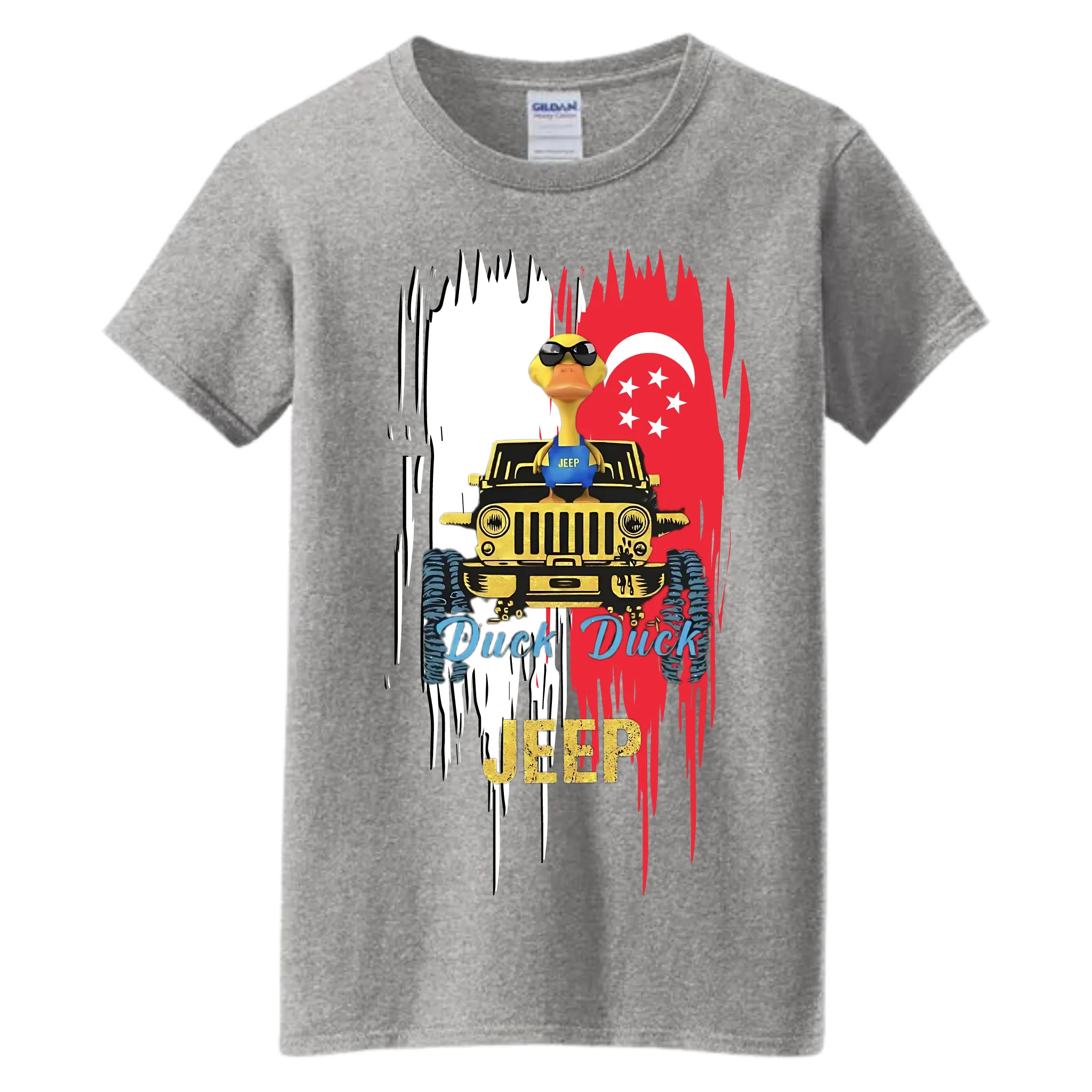 VOZUKO Custom Jeep Duck T Shirt Men Women Ready Made Gildan Tee