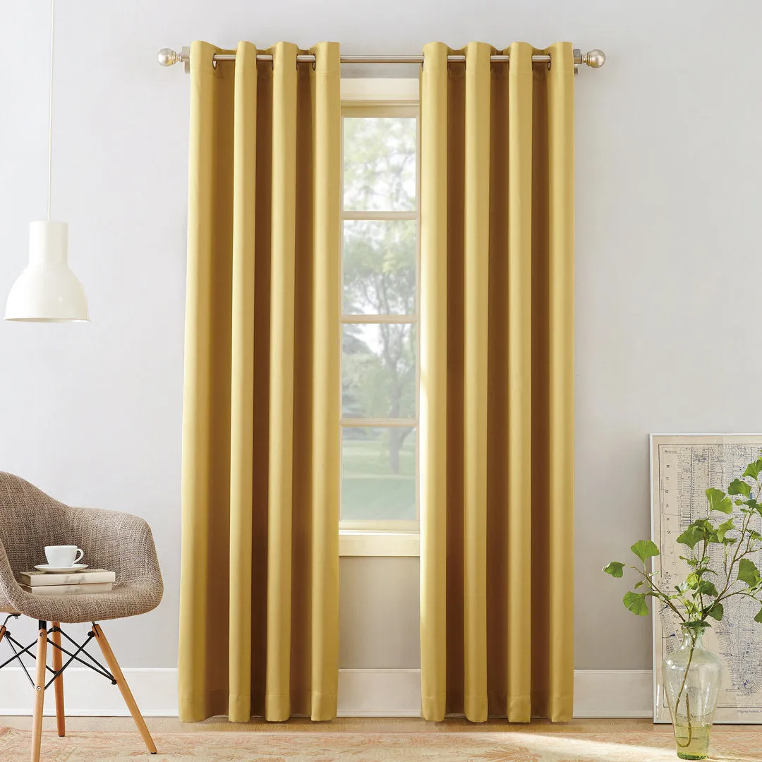 Wayfair Basics Room Darkening Grommet Curtain Panel Wayfair Basics® Curtain Color: Flax Size per Panel: 54" W x 63" L