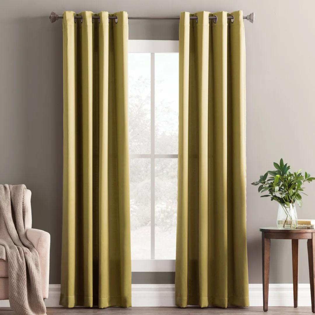 Wayfair Basics Room Darkening Grommet Curtain Panel Wayfair Basics® Curtain Color: Flax Size per Panel: 54" W x 63" L