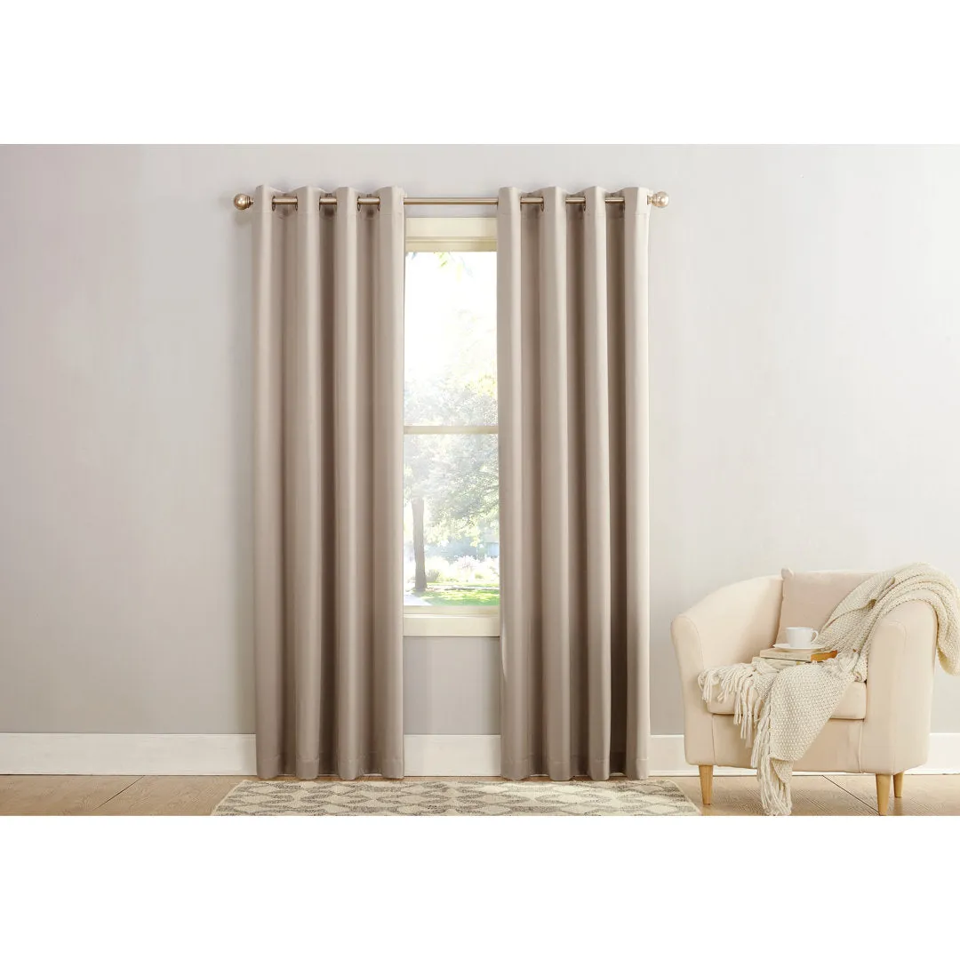 Wayfair Basics Room Darkening Grommet Curtain Panel Wayfair Basics® Curtain Color: Stone Size per Panel: 54" W x 108" L