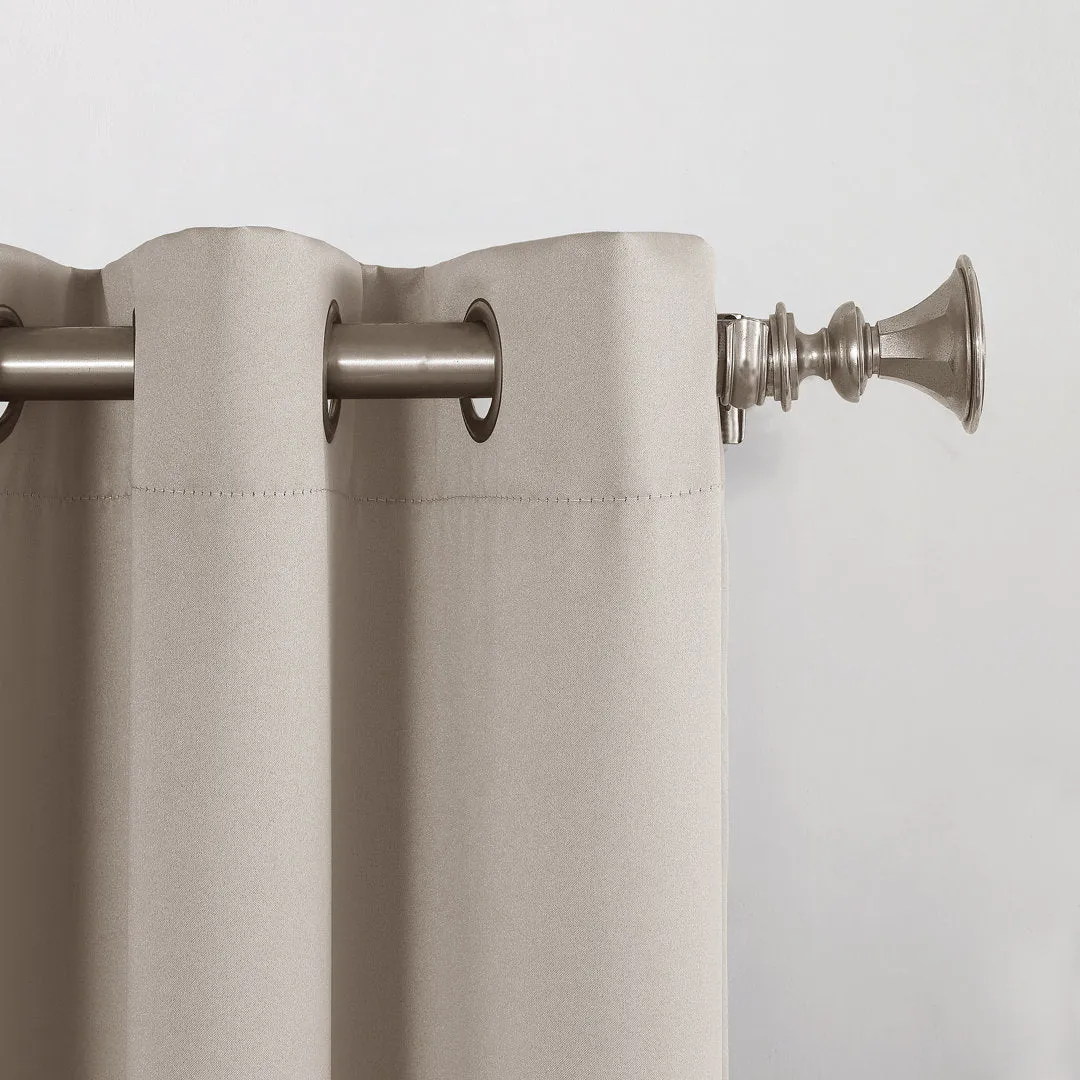 Wayfair Basics Room Darkening Grommet Curtain Panel Wayfair Basics® Curtain Color: Stone Size per Panel: 54" W x 108" L