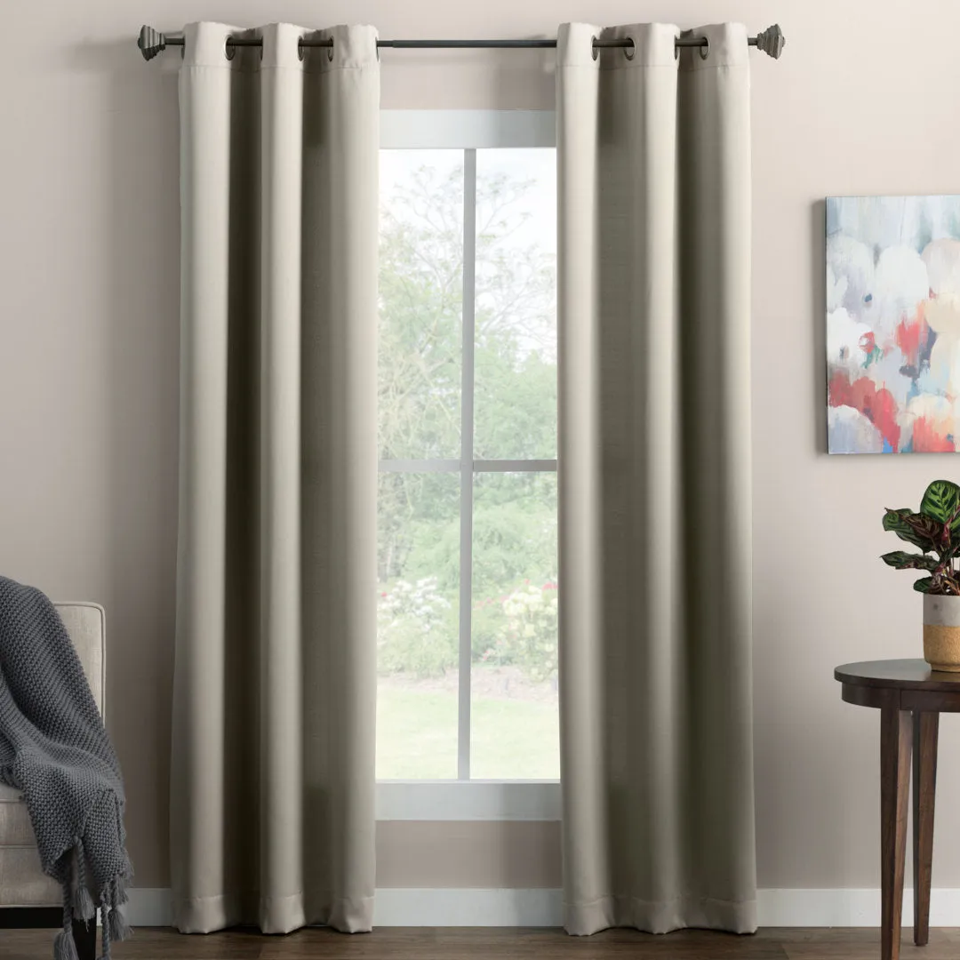 Wayfair Basics Room Darkening Grommet Curtain Panel Wayfair Basics® Curtain Color: Stone Size per Panel: 54" W x 108" L