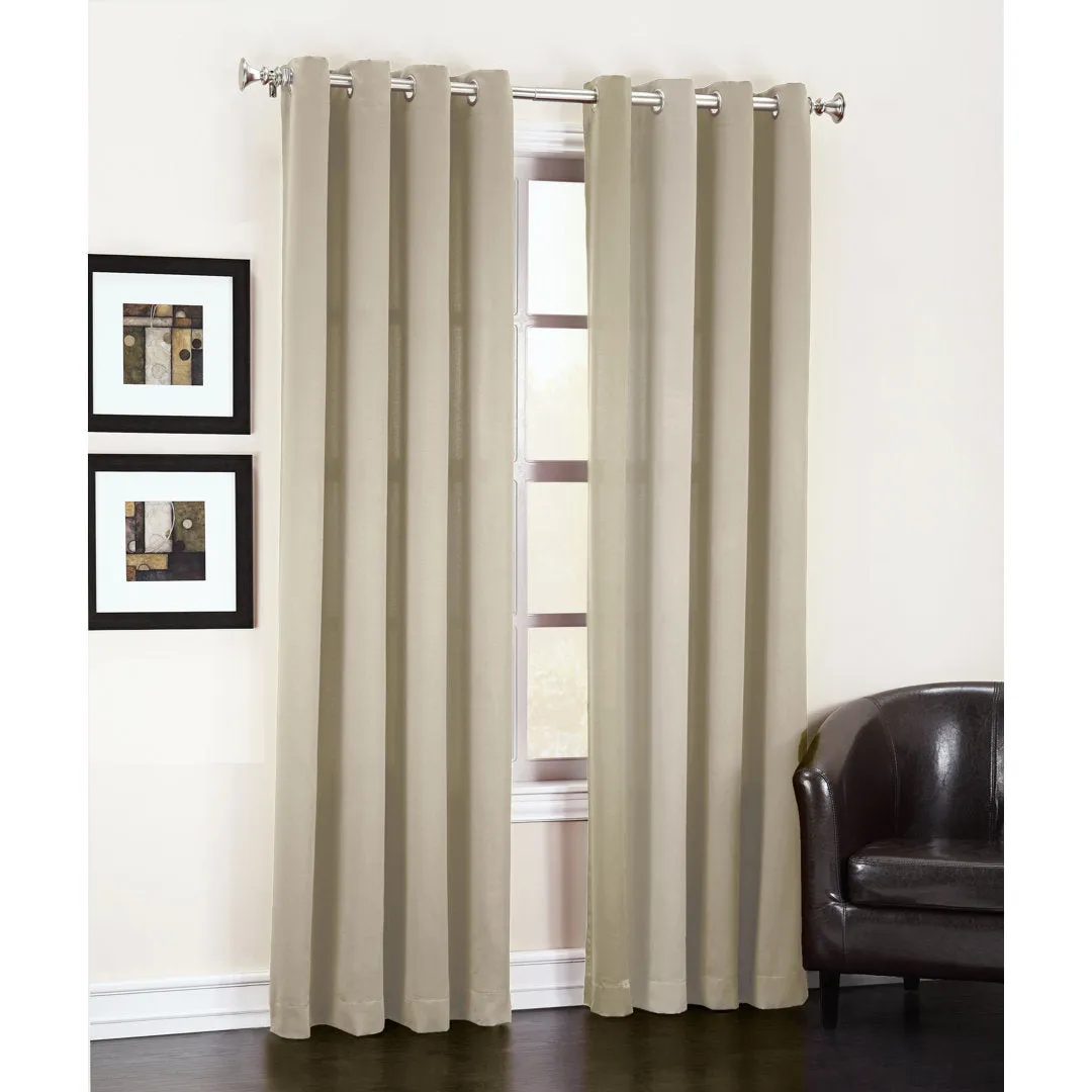 Wayfair Basics Room Darkening Grommet Curtain Panel Wayfair Basics® Curtain Color: Stone Size per Panel: 54" W x 108" L