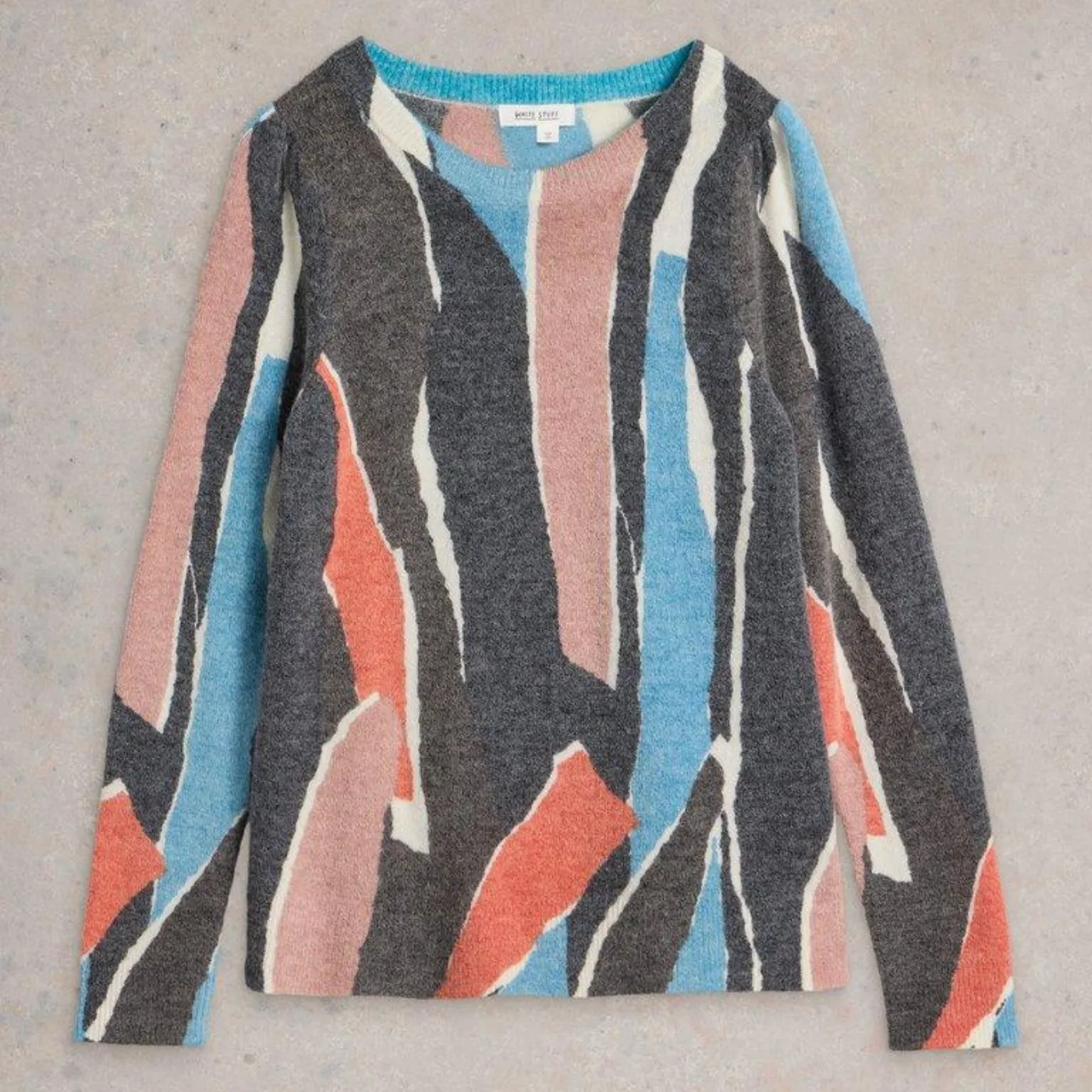 White Stuff Jodie Blue Print Jumper