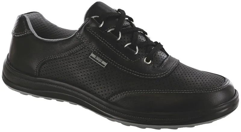 Women's Sporty Lux Lace Up Sneaker in Black Perf