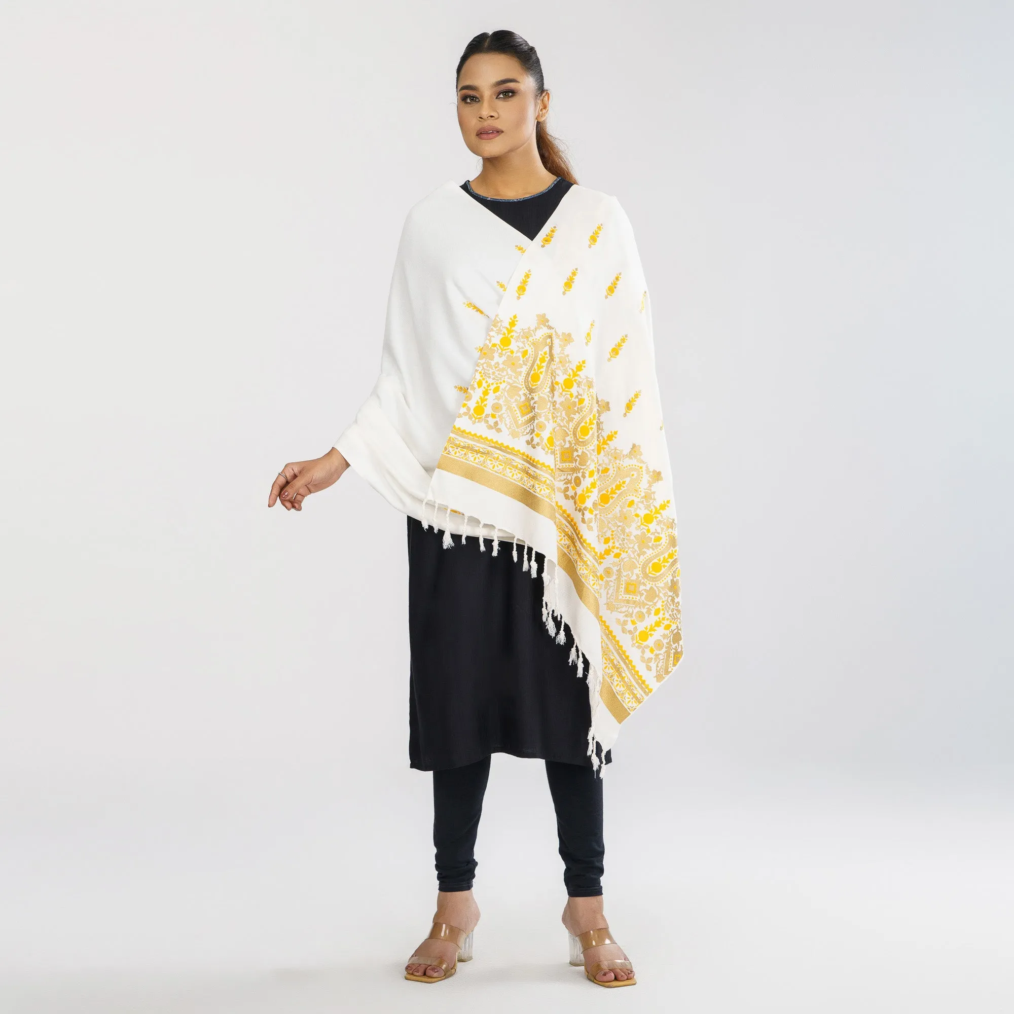 Womens White Shawl