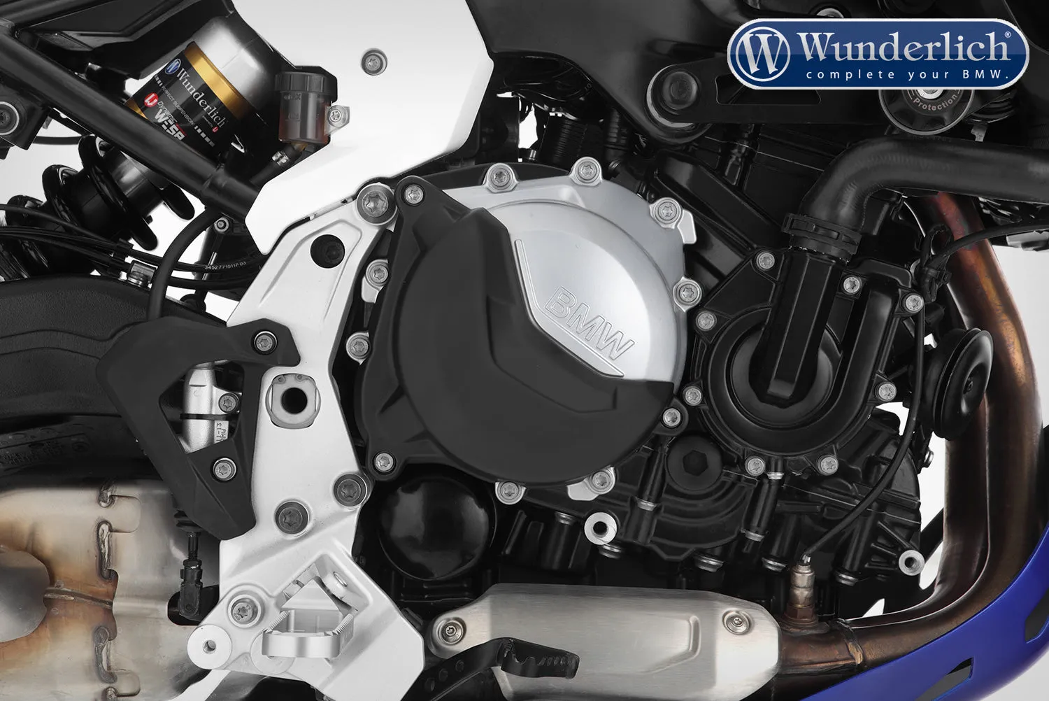 Wunderlich protective cover set for clutch and alternator cover – black