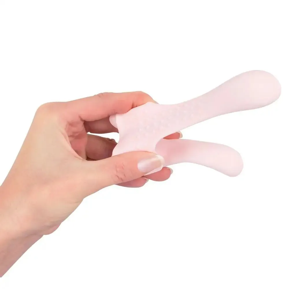You2toys Silicone Pink Rechargeable G-spot Vibrator with Clit Stim
